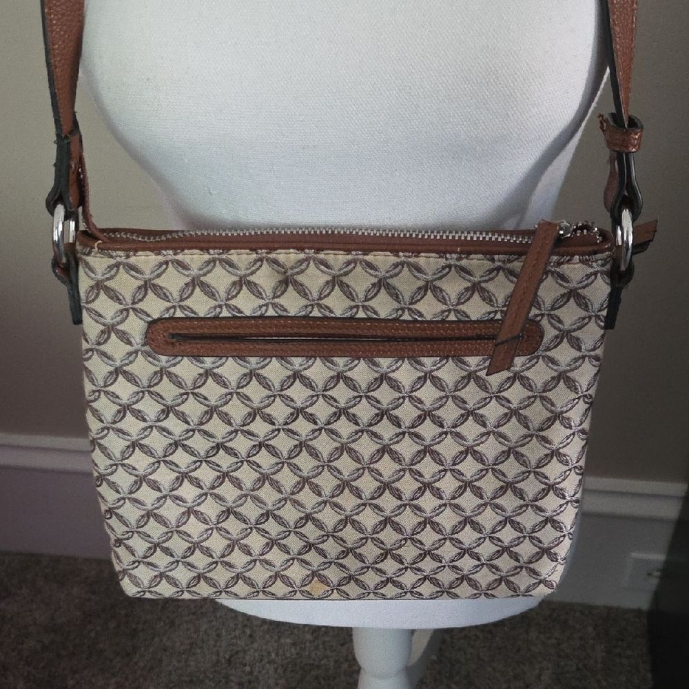 Brown Patterned Crossbody Bag - Picture 3 of 11